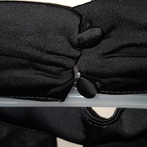 Open back satin black romper - Picture 3 of 4